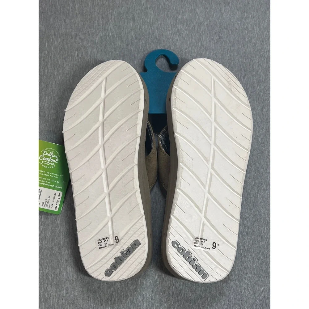 NEW Cobian Mens Draino 3‎ Tan Nautical Nomad Waterproof Flip Flop Sandals Size 9